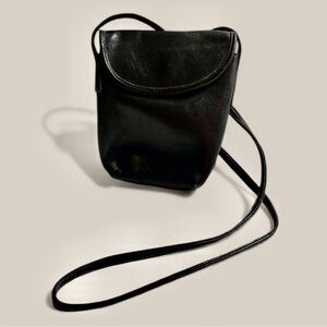 Black Leather Crossbody Shoulder Handbag Purse Vintage Wilson’s Leather MAXIMA